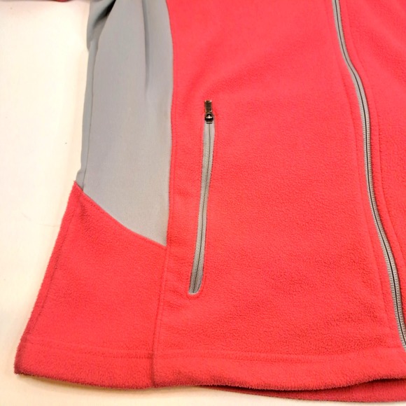 Columbia Fleece Jacket Women's M Fitted Full Zip Long Sleeve Pink  Gorp Trail - Picture 4 of 9